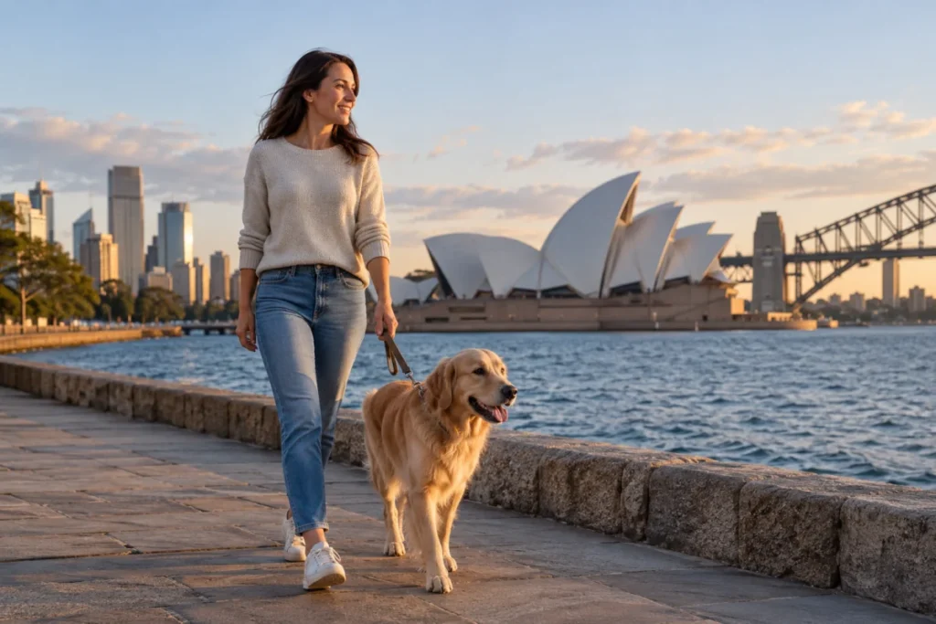 Illustrative pet-friendly scene in Australia