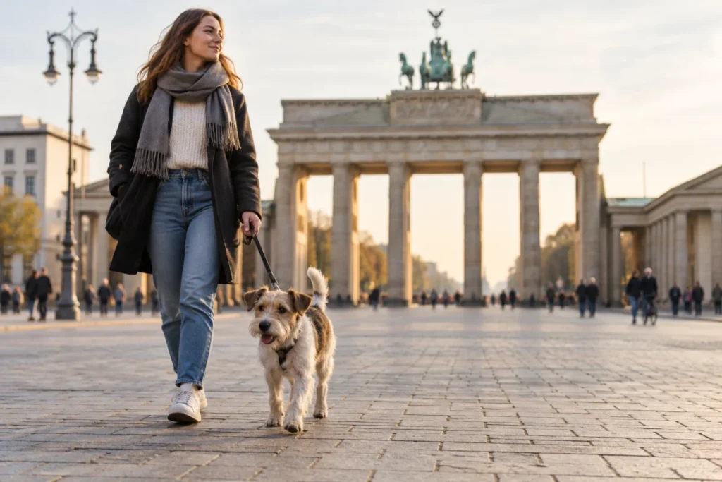 Illustrative pet-friendly scene in Germany