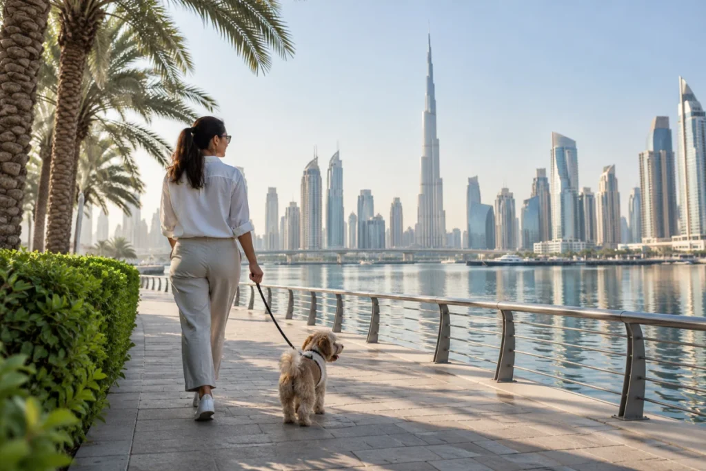 Illustrative pet-friendly scene in UAE