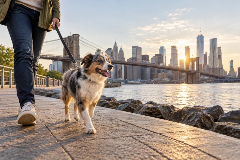 Illustrative pet-friendly scene in USA
